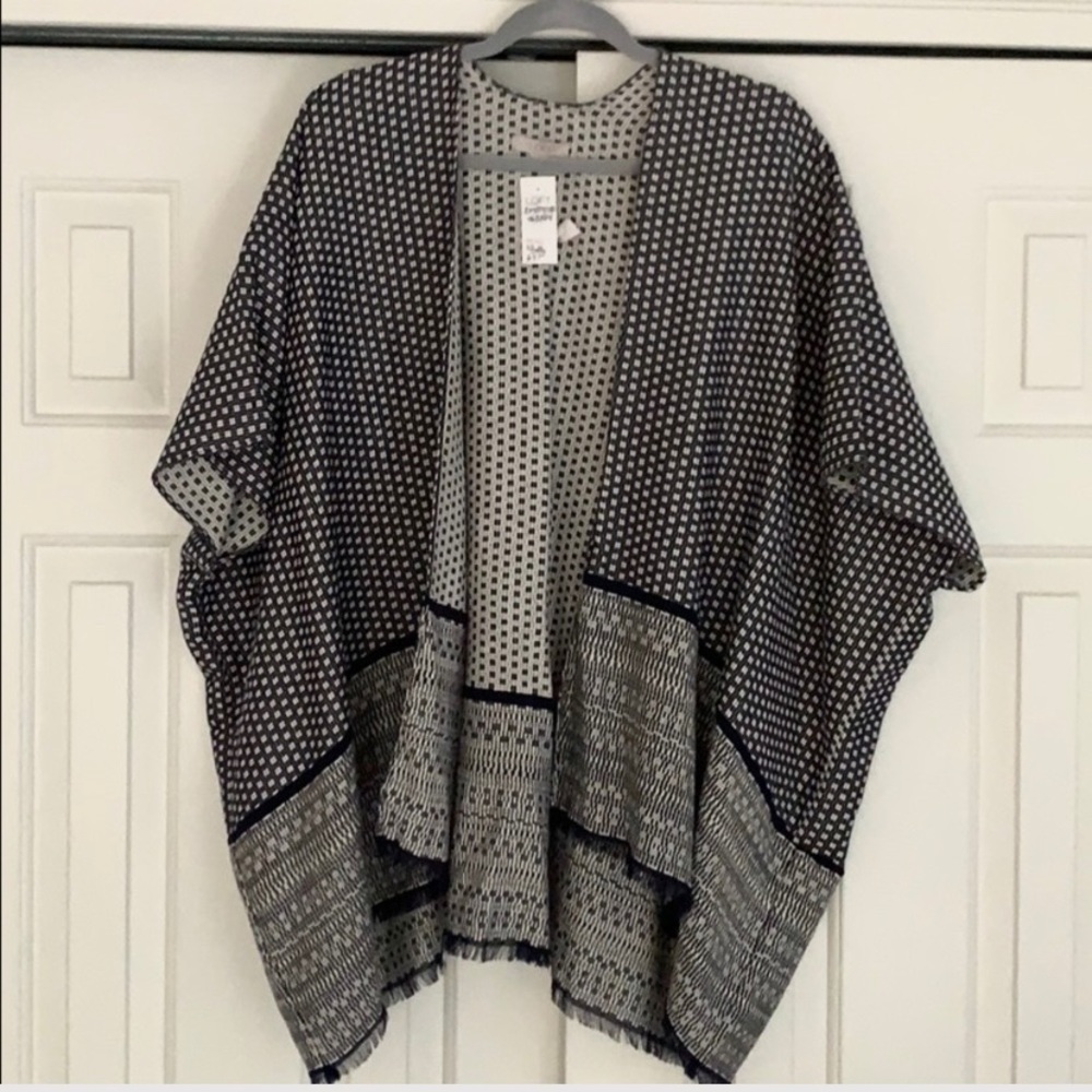 LOFT Poncho Sweater NWT